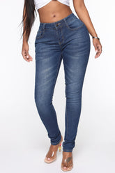 Kennedy Mid Rise Skinny Jeans - Dark Denim Ins Street
